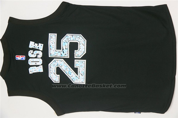 Maglia Diamonds Editon New York Knicks Derrick Rose #25 Nero